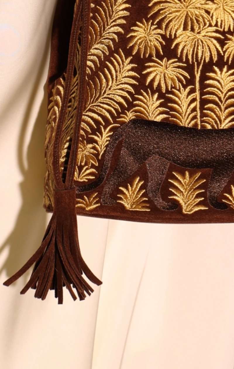 RUXUR Embroidered Velvet Bag photo 2